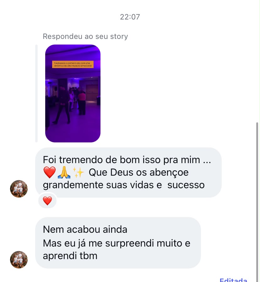 Depoimento de Instagram — Story