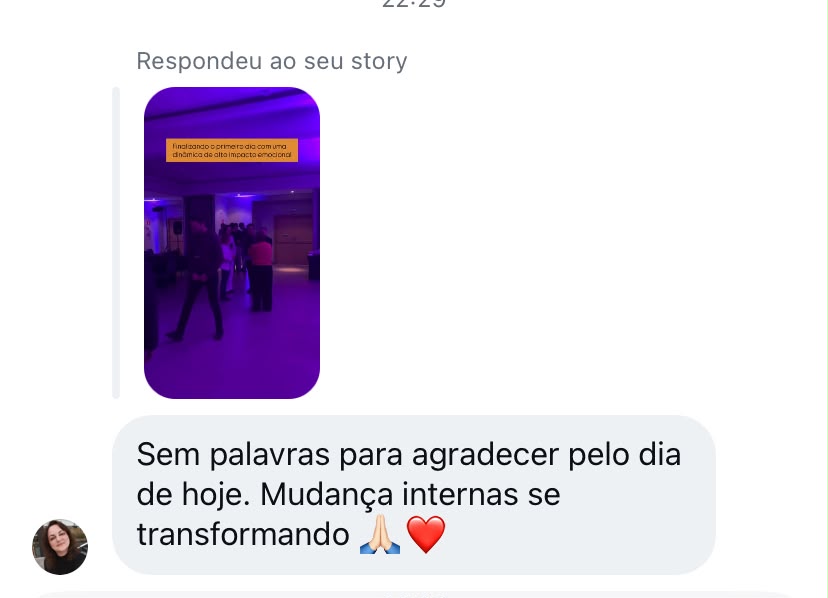 Depoimento de Instagram — Story